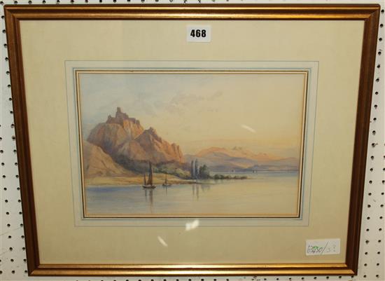 Watercolour, Mediteranean scene(-)